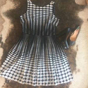 EUC Talbots Petite black & white fit & flare 10P